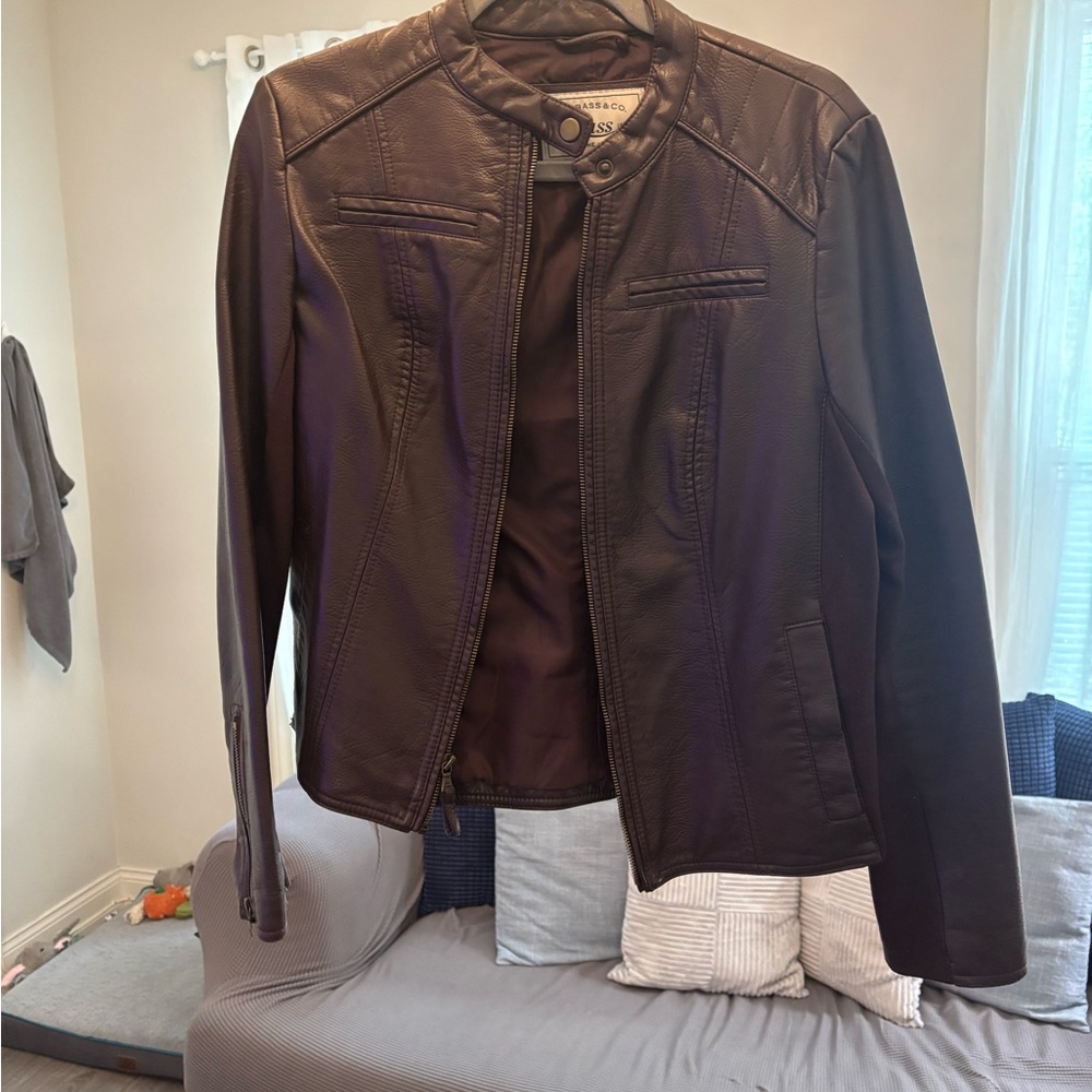 Women's Brown/Maroon Leather Jacket